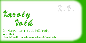 karoly volk business card